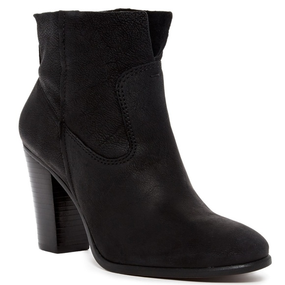 NORDSTROM Exclusive New FEINA Ankle Boot Bootie Split Shaft Oiled Leather Black - Picture 2 of 14